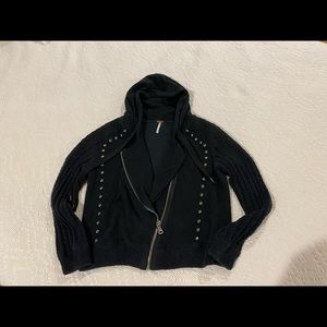 Free People zipper hoodie jacket for women